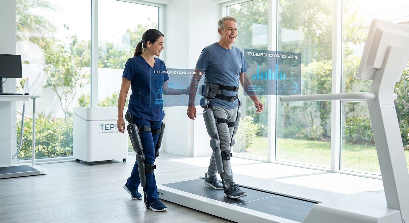 TECNOLOGIA REVOLUCIONÁRIA NO TRATAMENTO DO AVC: NOVO ROBÔ PERMITE QUE FISIOTERAPEUTA EMPRESTE SEUS MOVIMENTOS AO PACIENTE